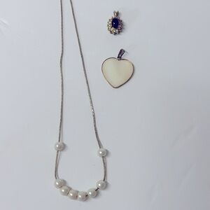 Vintage jewelry lot of 3 necklace and pendants